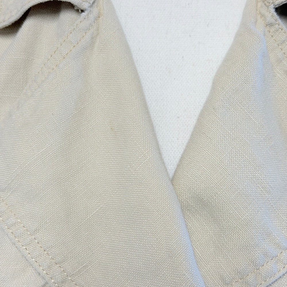 Sanctuary Linen Utility Jacket Beige‎ Double Breasted Belted XS - Picture 8 of 9